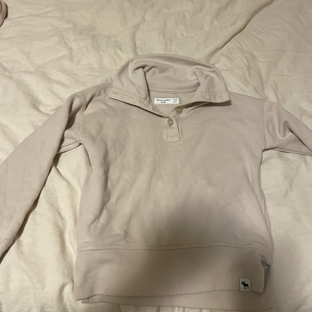 Abercrombie kids collared pullover- 1/4 button